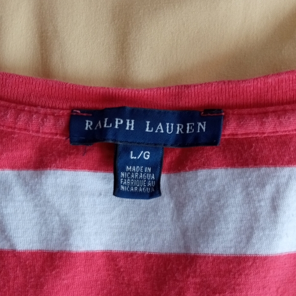Stripped Orange Ralph Lauren T-shirt - Picture 4 of 4